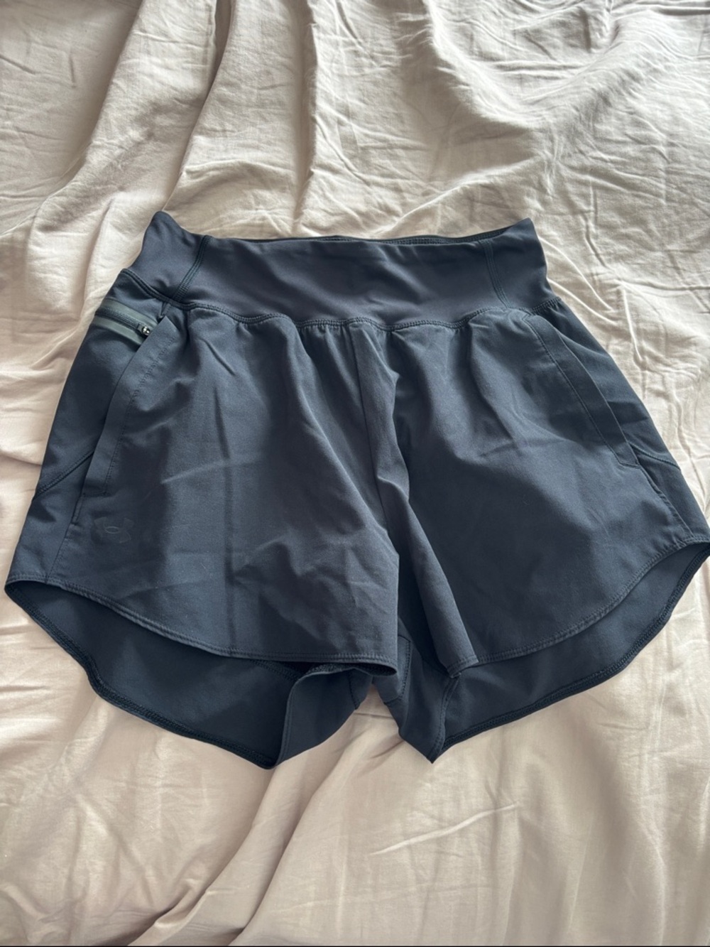 High-Waist Athletic Shorts in Black